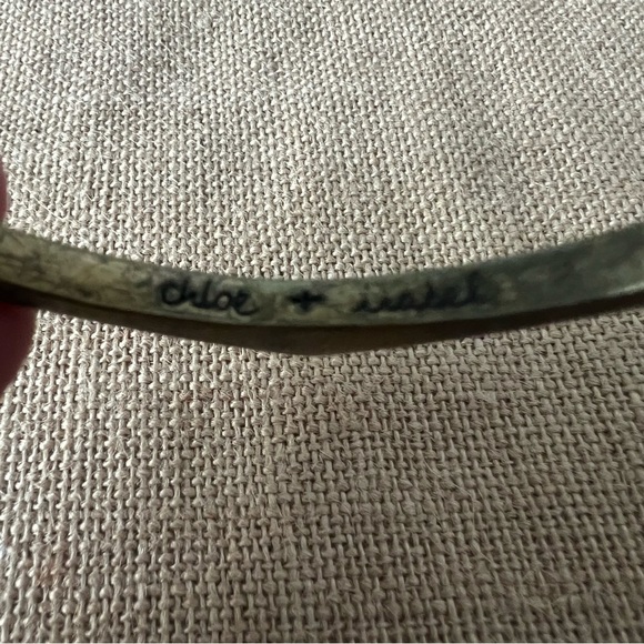 Chloe and Isabel gold tone antique crystal embellished rigid circle bangle - Picture 4 of 7